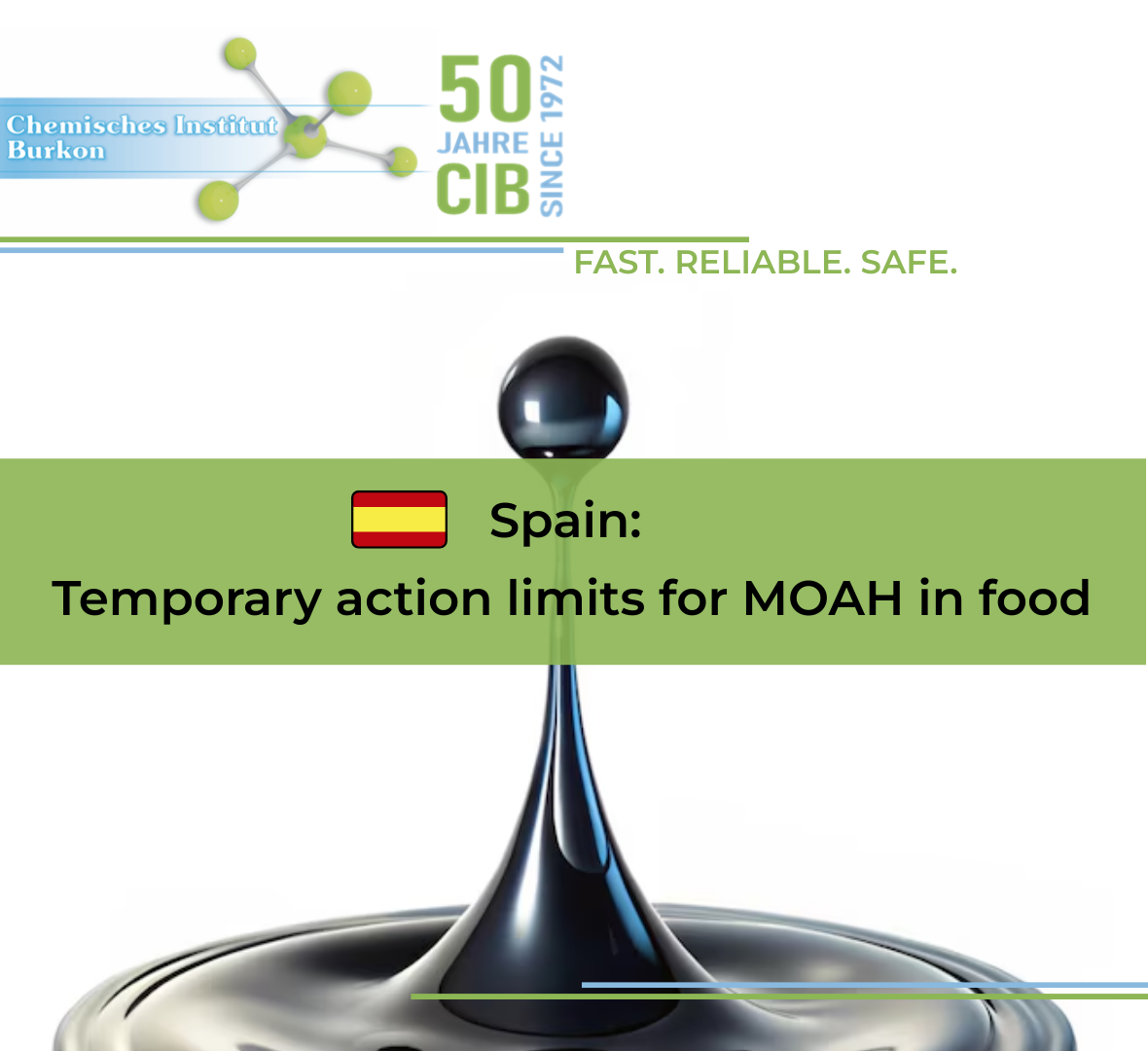 Spain: Temporary action limits for MOAH in food established
